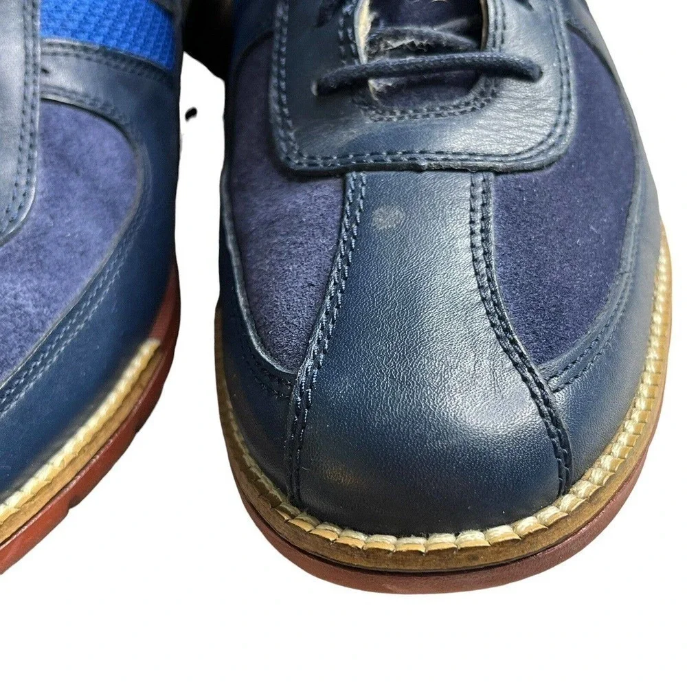 COLE Haan Grand OS Men's 7 M Oxford Suede Leather Blue Dress Shoes C12707